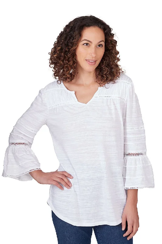 Spring Breeze Tiered Bell Sleeve Top