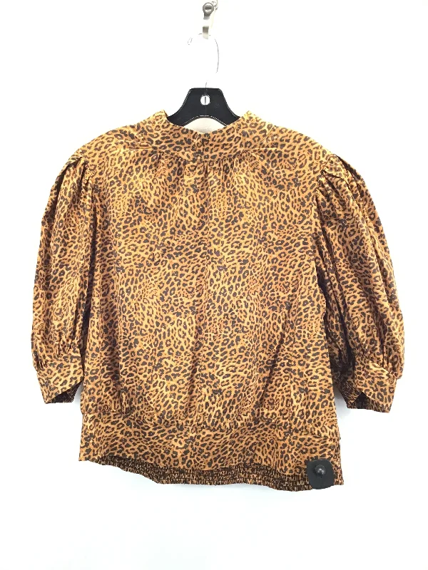 Animal Print Top 3/4 Sleeve Inc, Size Xl