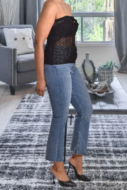 Black Crochet Top