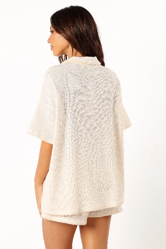 Bobby Knit Short Set - Beige