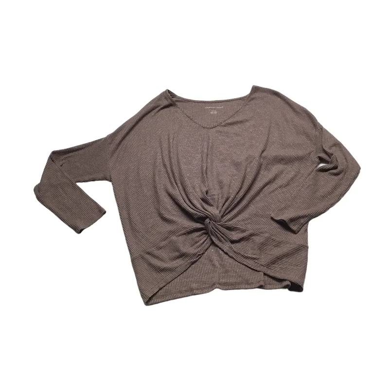 Brown Top Long Sleeve American Eagle, Size S