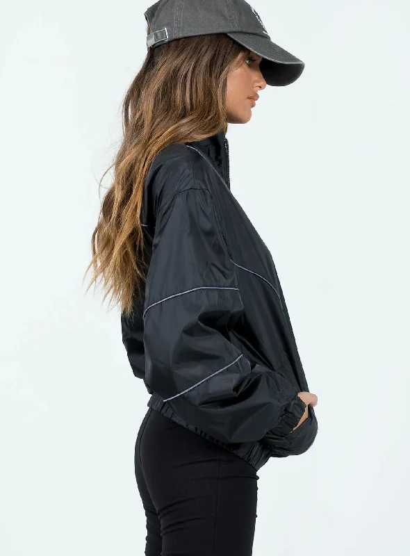 Haruko Windbreaker Jacket Black