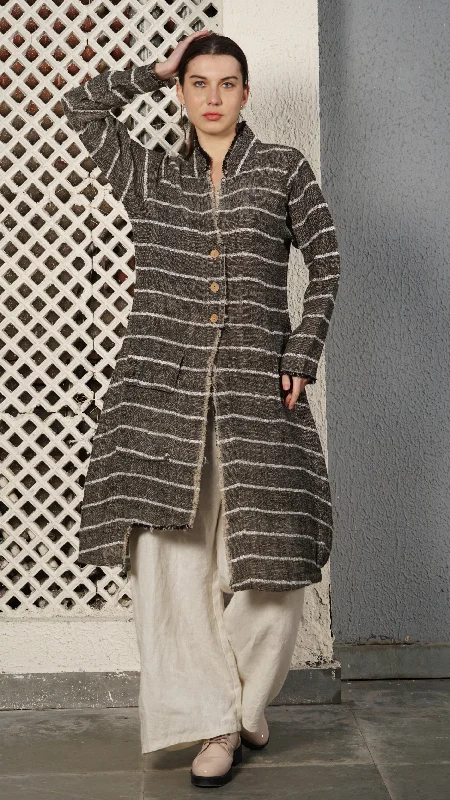 Jubilee Linen Blend Jacket in Onyx