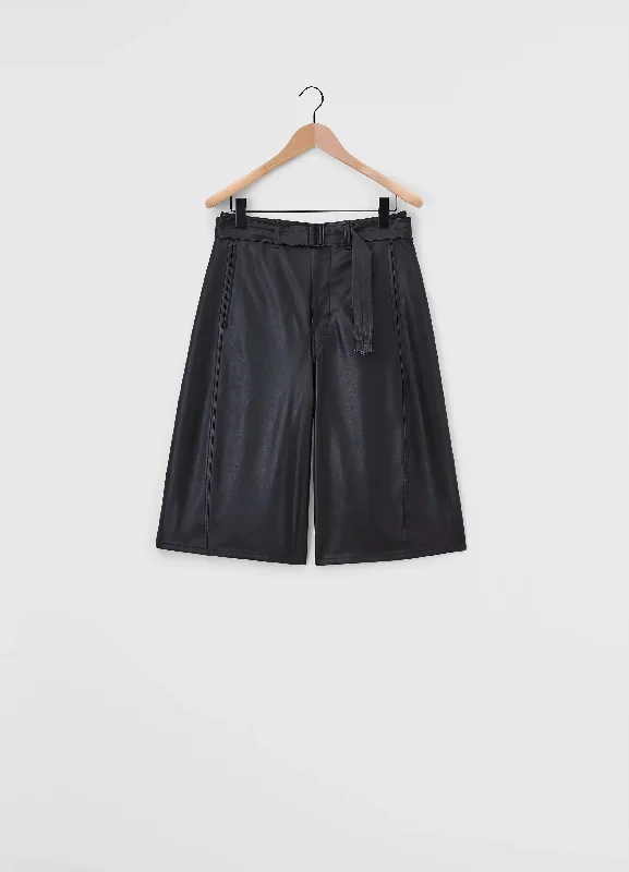 LEATHER BERMUDA SHORTS