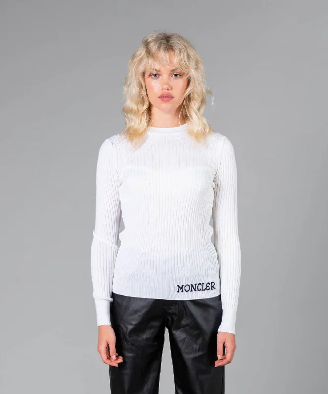 Women's Rib Knit Wool Sweater