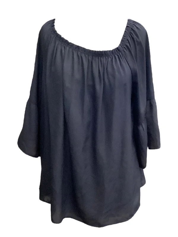 Navy Top 3/4 Sleeve Violet And Claire, Size L