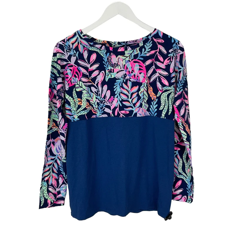 Navy Top Long Sleeve Designer Lilly Pulitzer, Size Xs