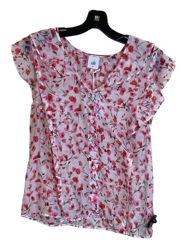 Pink Blouse Short Sleeve Cabi, Size M