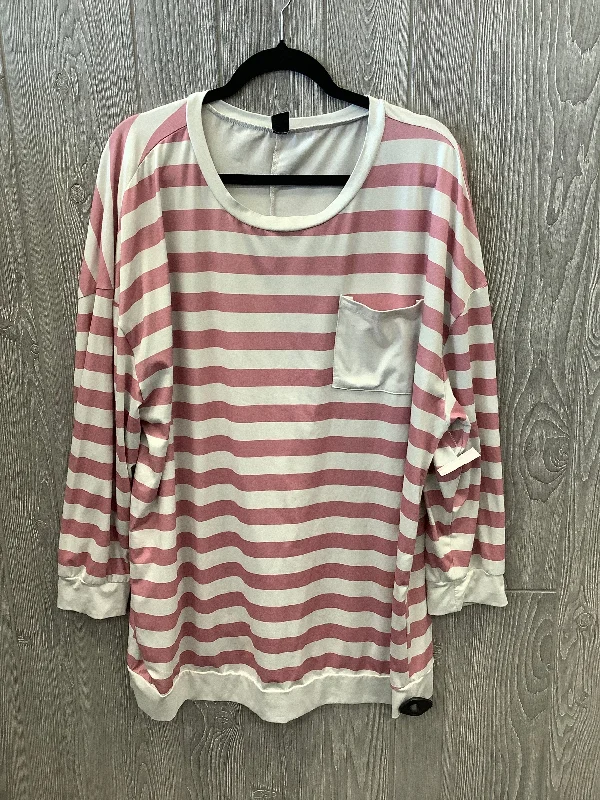 Pink Top Long Sleeve Shein, Size 3x