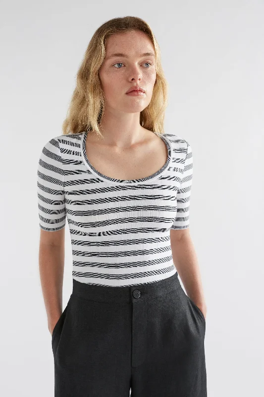 WHITE BLACK STRIPE / 10