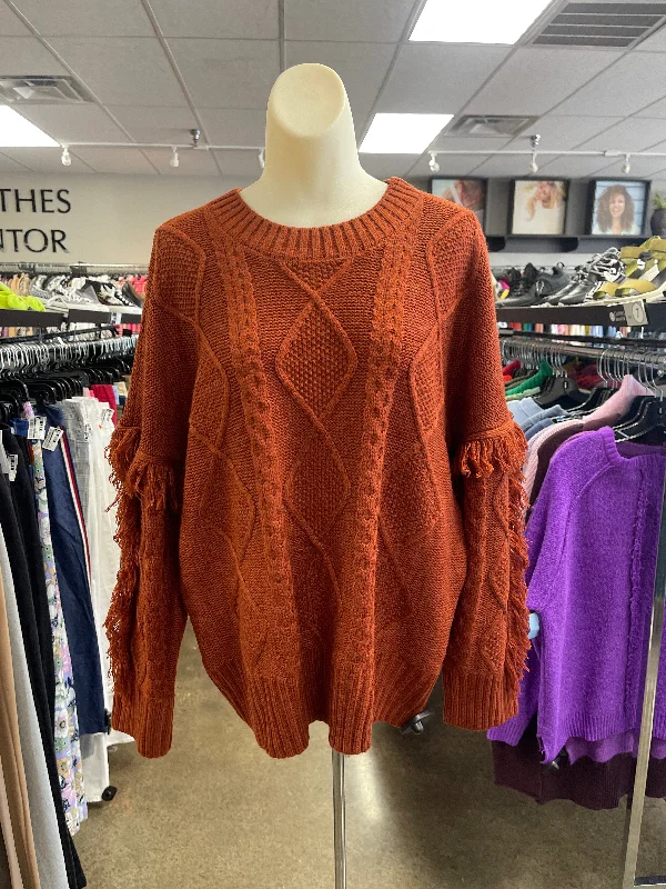 Sweater By Clothes Mentor In Rust, Size: L