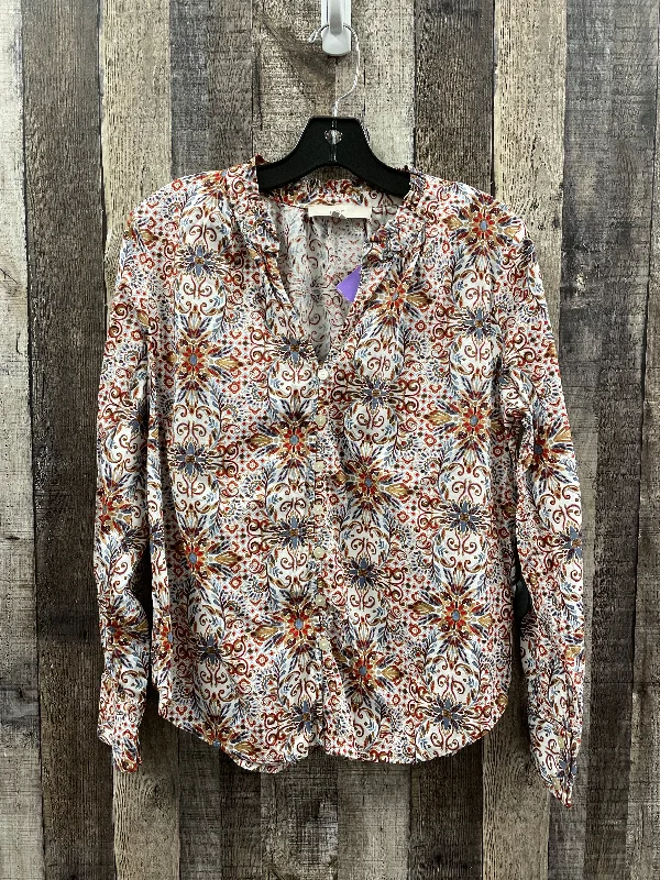 Top Long Sleeve By Loft In Floral Print, Size: S