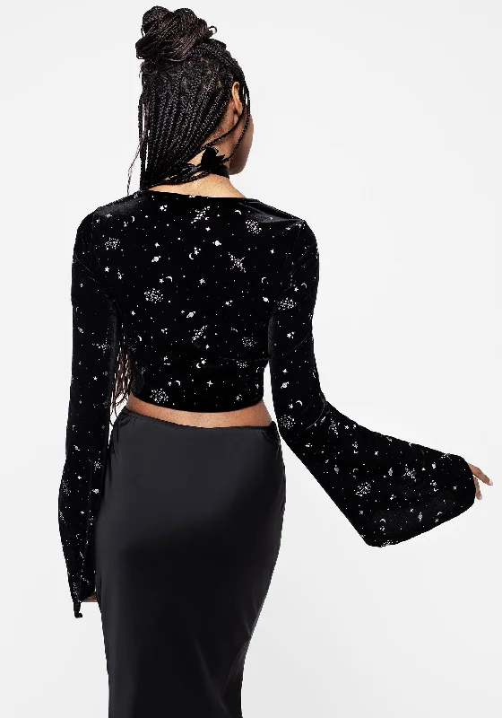 Veniri Velour Crop Top