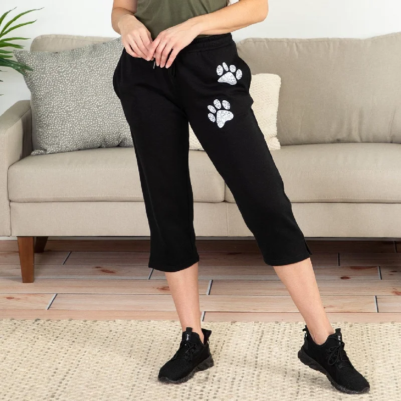 Paw Print Capri Sweatpants