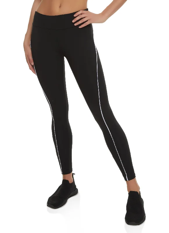 Contrast Piping Side Detail Leggings