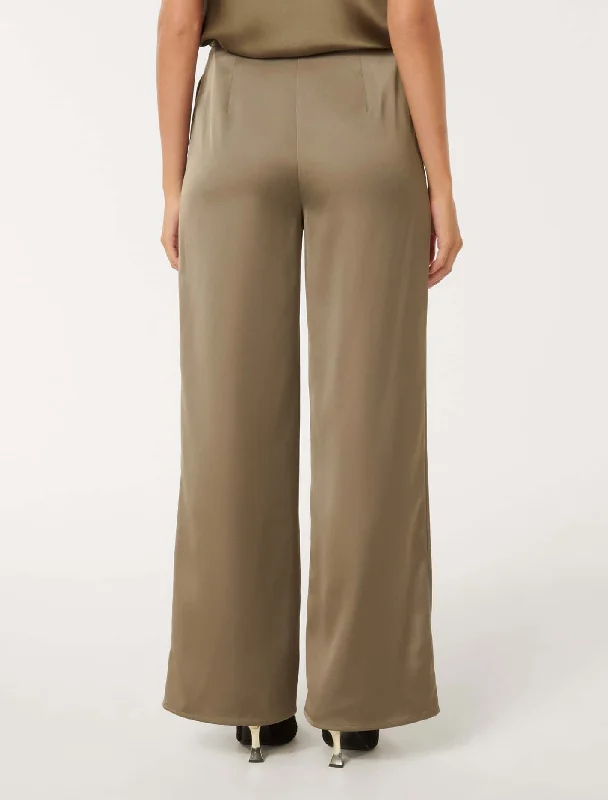 Emila Satin Wide Leg Pants