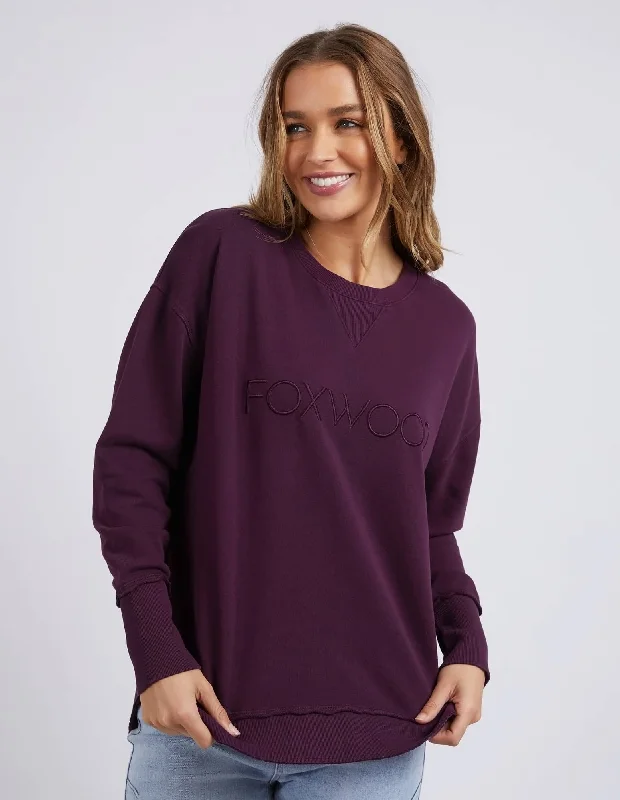 Foxwood Simplified Crew - Plum