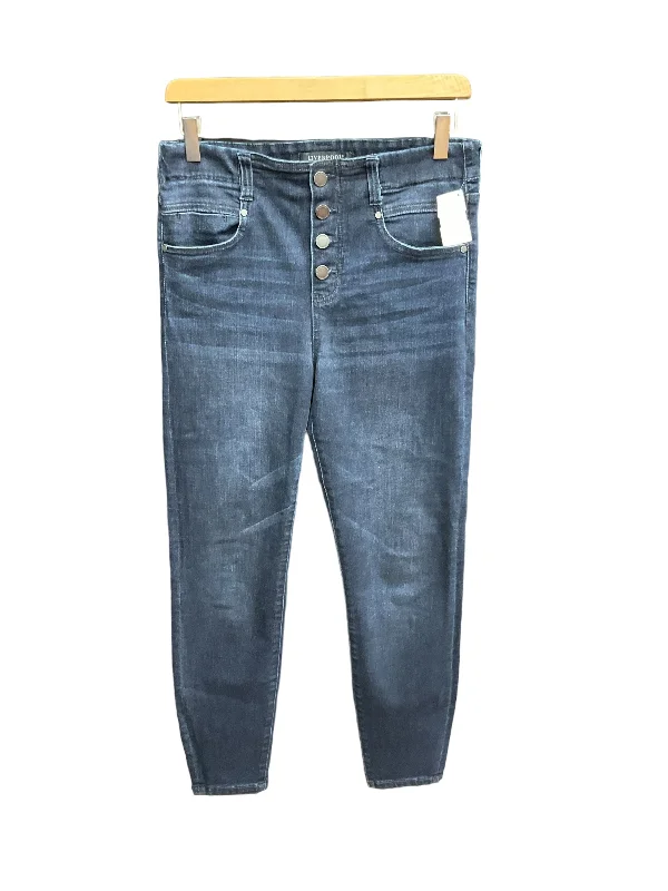 Jeans Skinny By Liverpool In Blue Denim, Size: 8