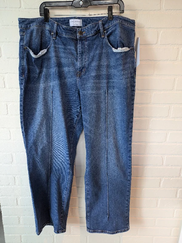 Jeans Straight By Lane Bryant In Blue Denim, Size: 20