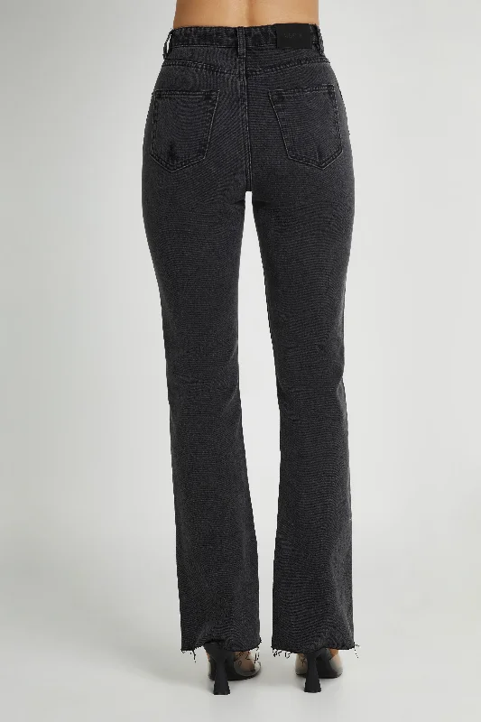 Lauren Straight Leg Jeans - Washed Black