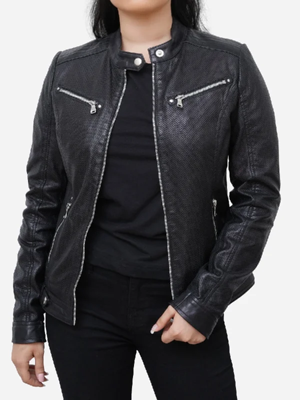 Layla Motorcycle Black Vintage Leather Jacket