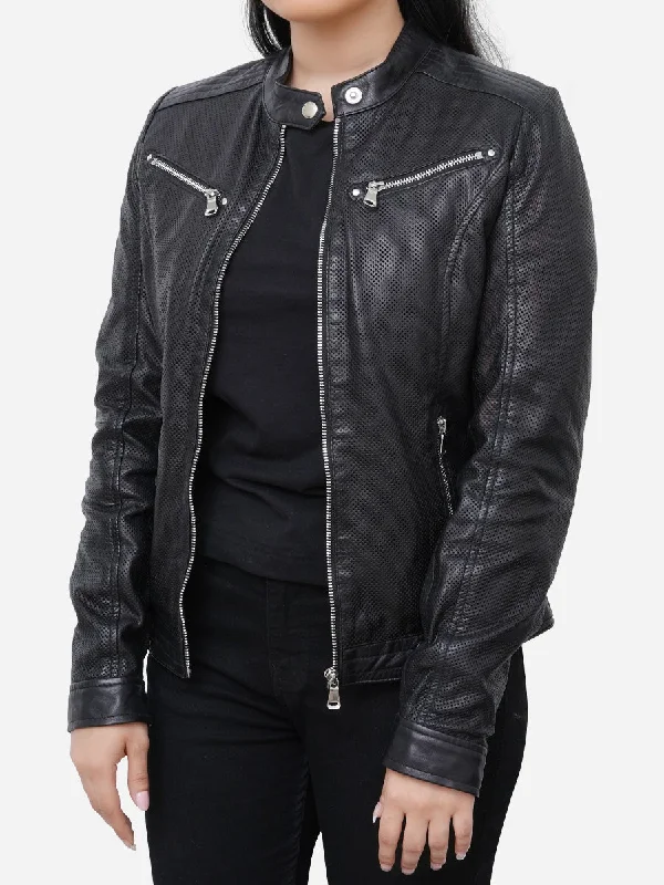 Layla Motorcycle Black Vintage Leather Jacket