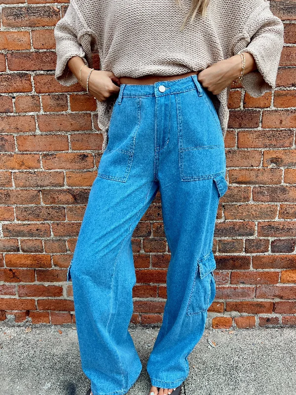 Soft Focus Blueberry Cargo Pants