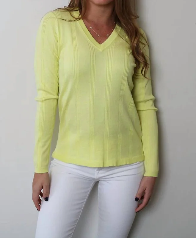 Breana Sweater In Soft Yellow