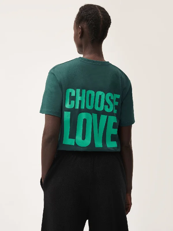 Choose Love Midweight T-Shirt—foliage green