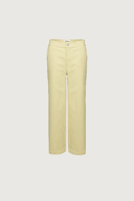 CROPPED LENGTH 26"" TWILL WIDE LEG PANT