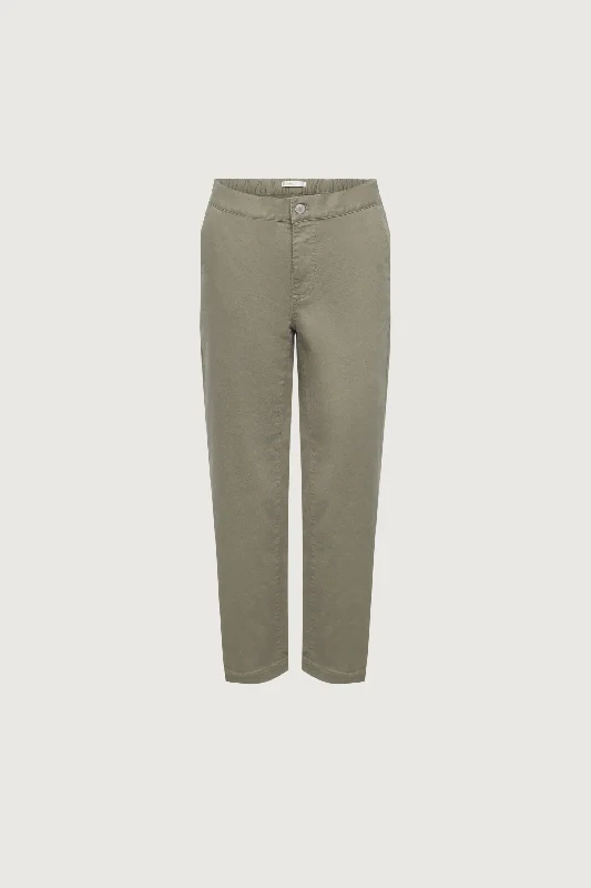 CROPPED LENGTH 26"" TWILL WIDE LEG PANT