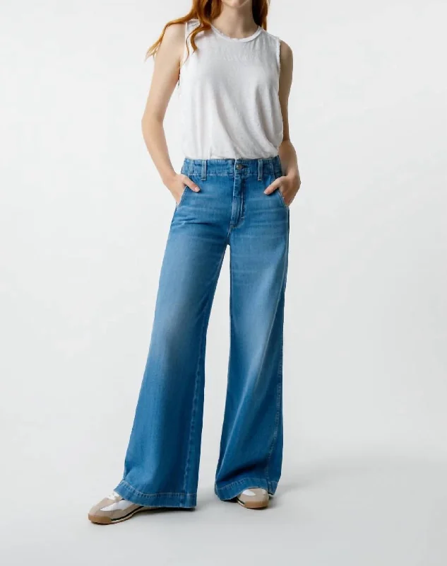 Edith Wide Leg Trouser In Amity