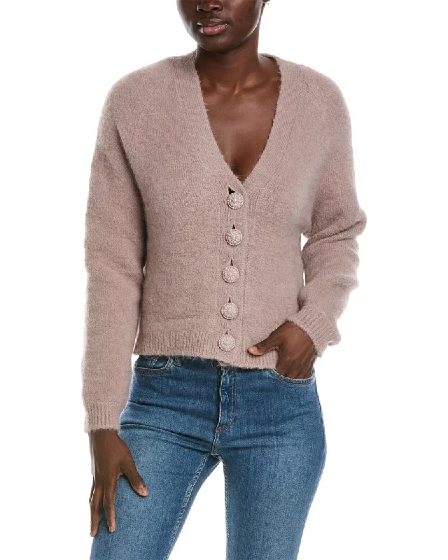 Elie Tahari Balloon Sleeve Alpaca-Blend Cardigan