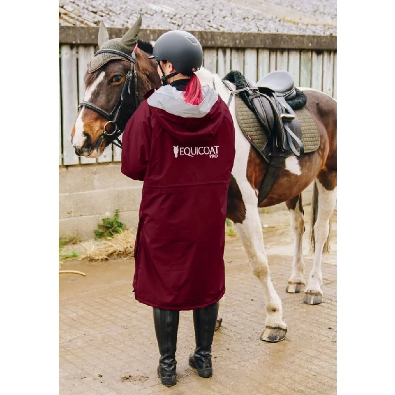 Equicoat Pro Adult Long Coat Burgundy