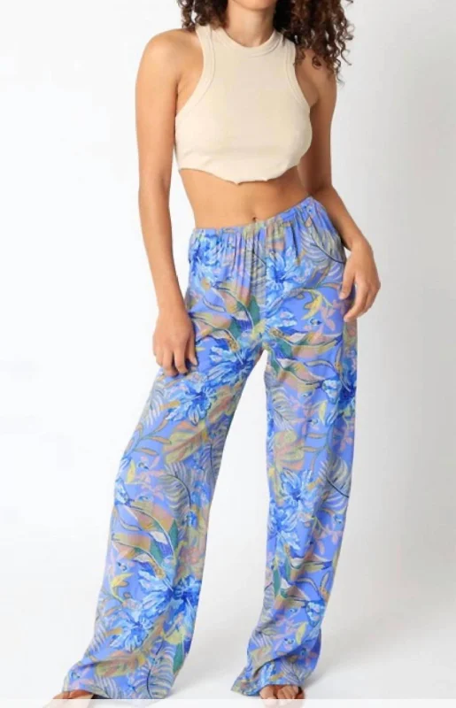 Floral Pants In Blue