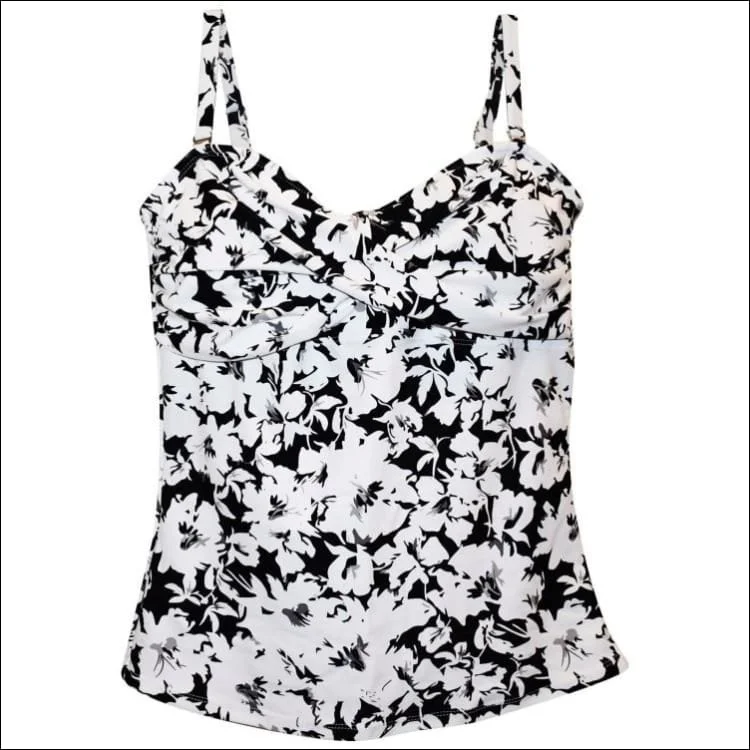 Medium / Black White Floral