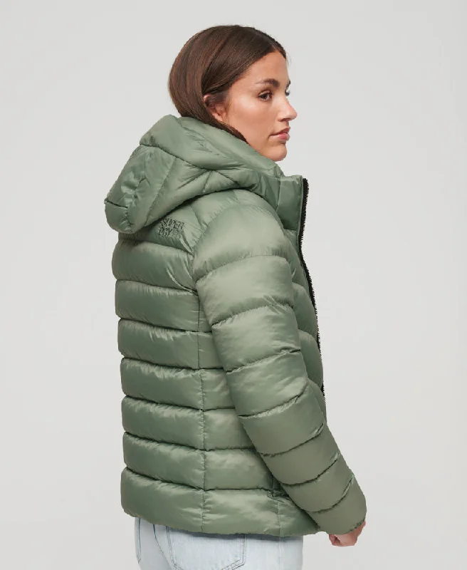 Hooded Fuji Padded Jacket | Light Jade Green