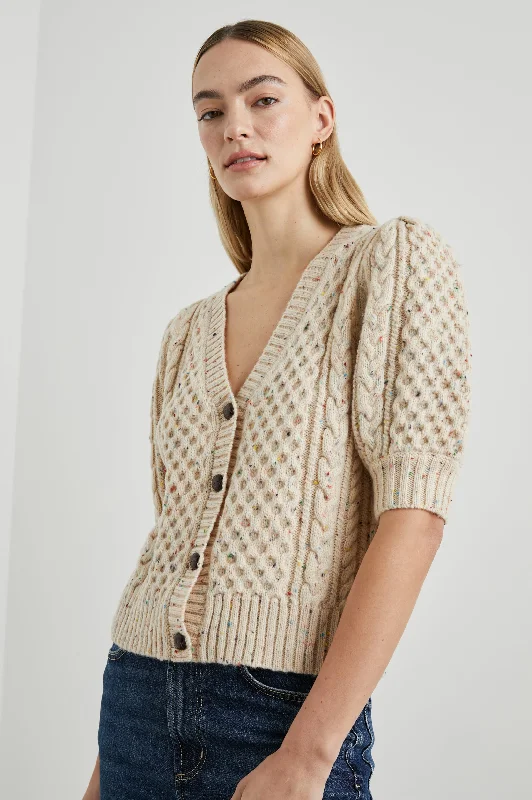 ISLA CARDIGAN - CREAM CONFETTI