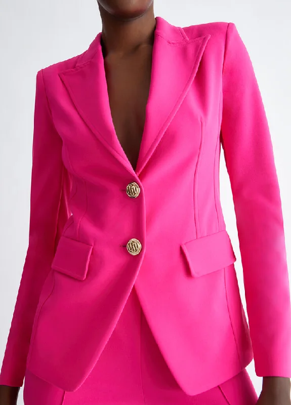 Liu Jo Blazer Jersey 2 Bottoni Rosa Donna