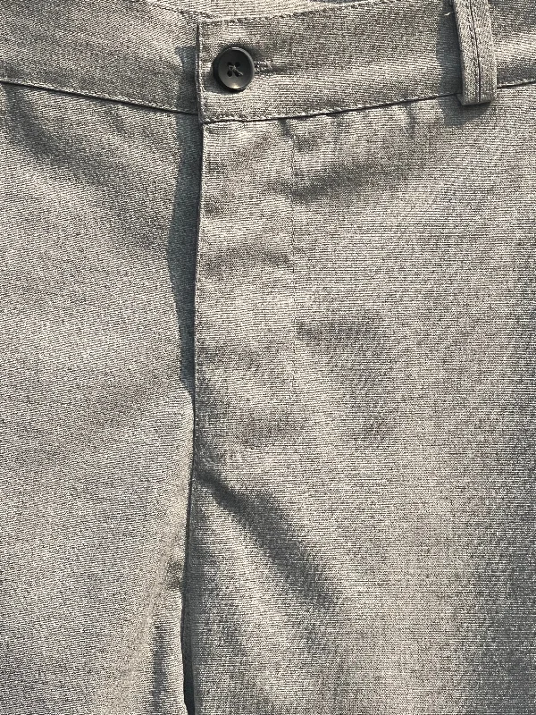 Mid-Waist Gray Narrow-Fit Formal Pants