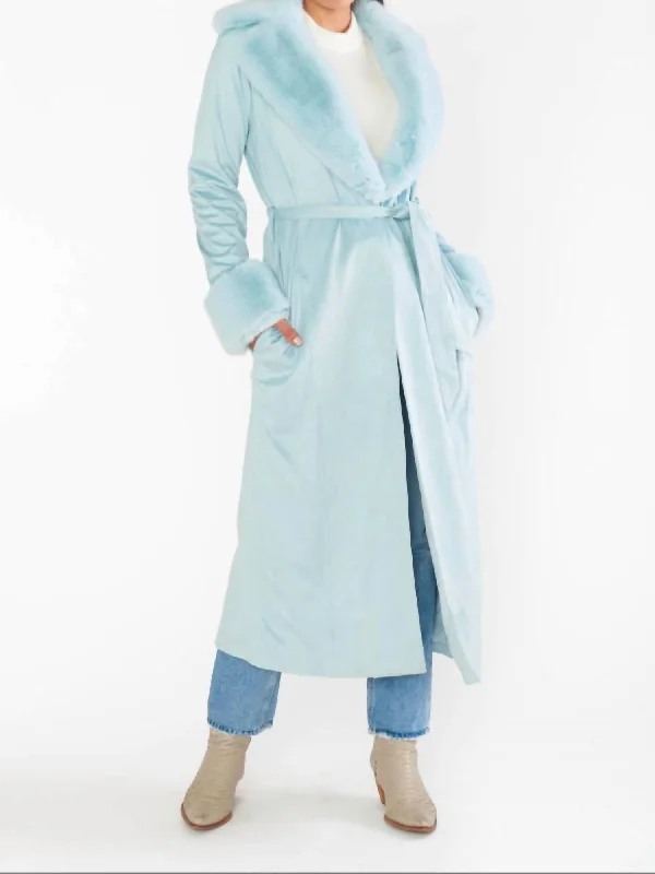 Penny Lane Long Coat In Sky