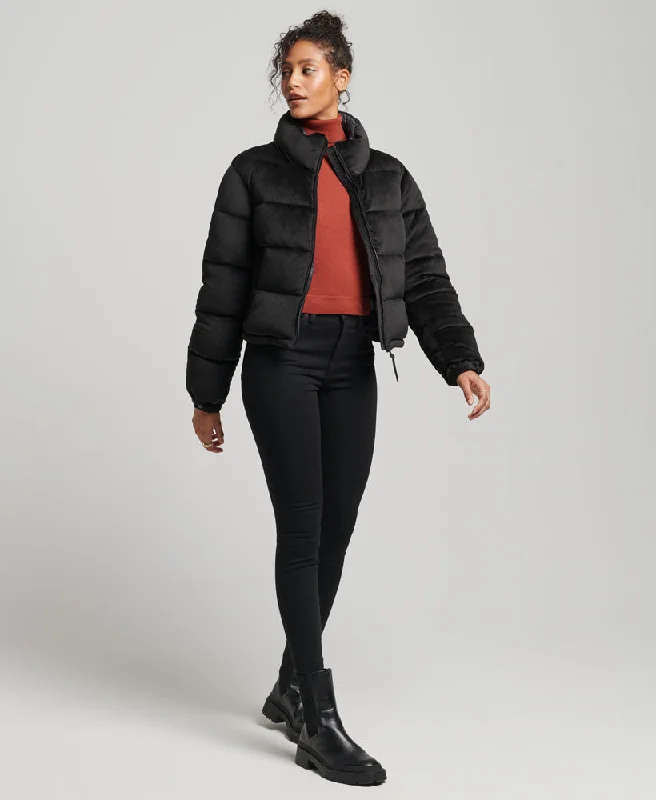 Studios Velvet Padded Jacket | Black