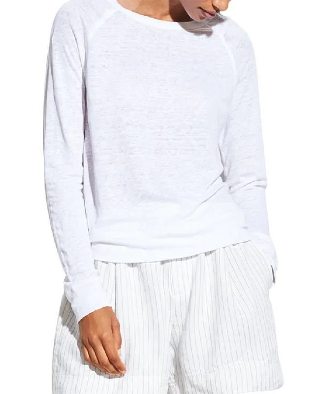 Vince Raglan Linen Pullover