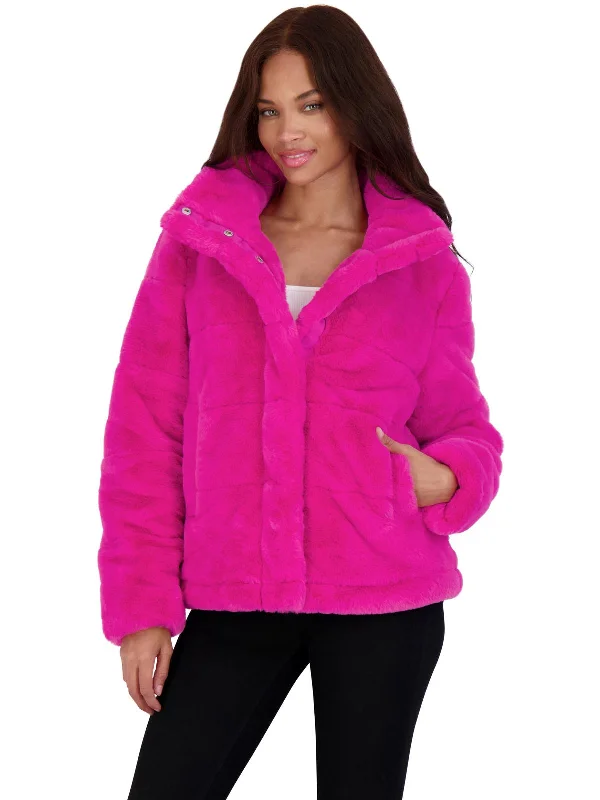 Womens Faux Fur Short Faux Fur Coat