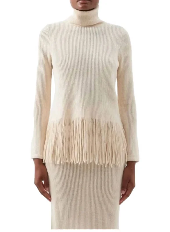 Women's Kaleidoscope Tassel Top In Ivory