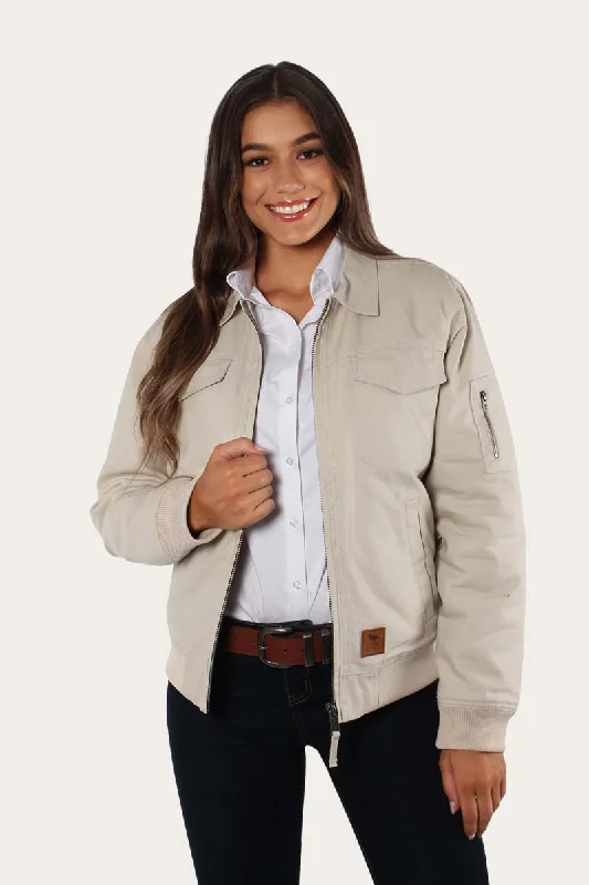 Yorke Womens Sherpa Bomber Jacket - Camel