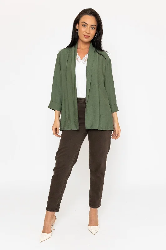 3/4 Length Sleeve Cover Up in Khaki