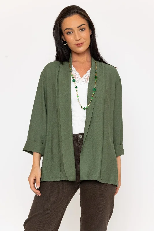 3/4 Length Sleeve Cover Up in Khaki