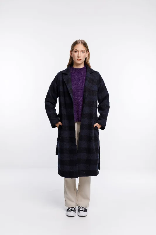 Clement Coat - Sale - Navy Check