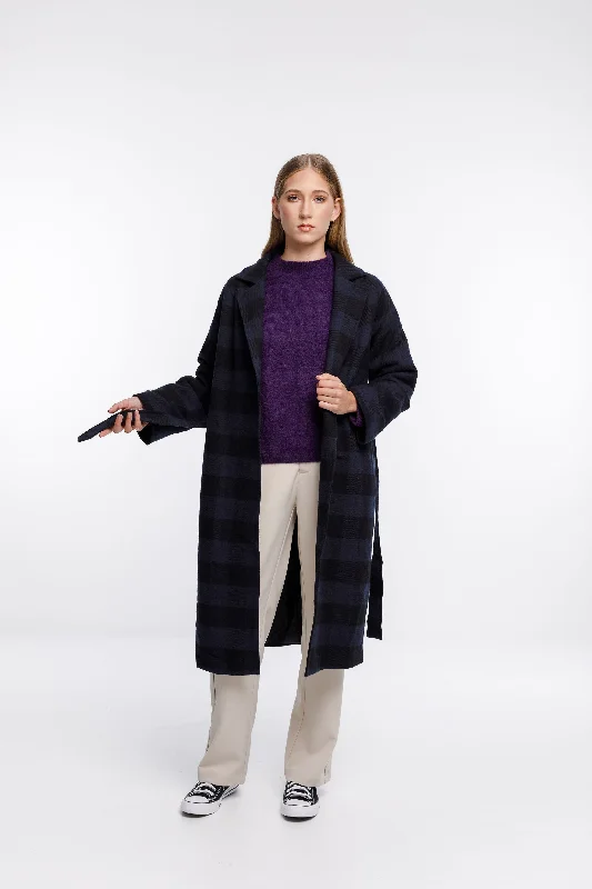 Clement Coat - Sale - Navy Check